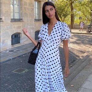 Faithfull the Brand Franca Polka Dot Dress